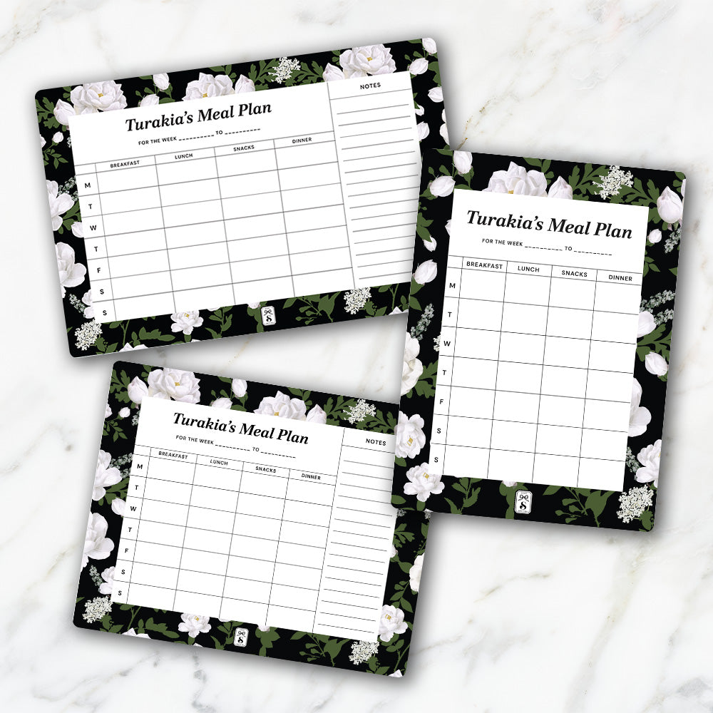 Peonies Meal Planner