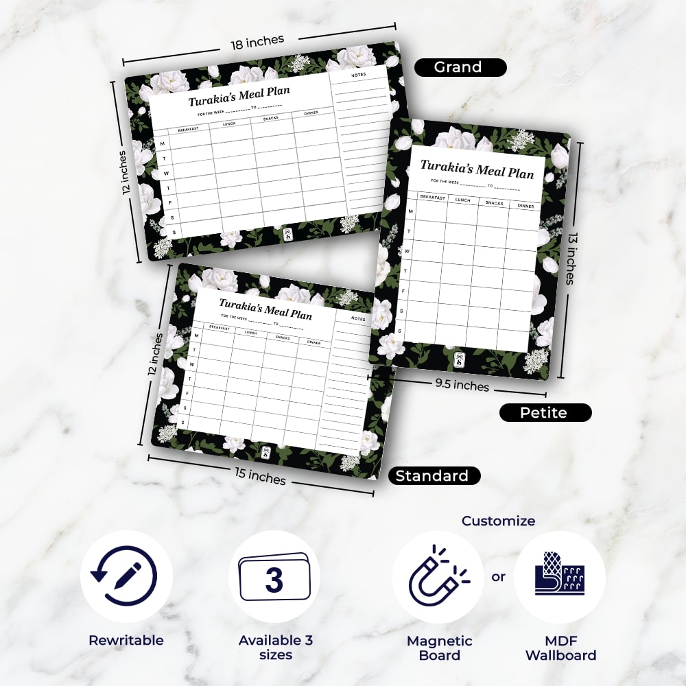 Peonies Meal Planner