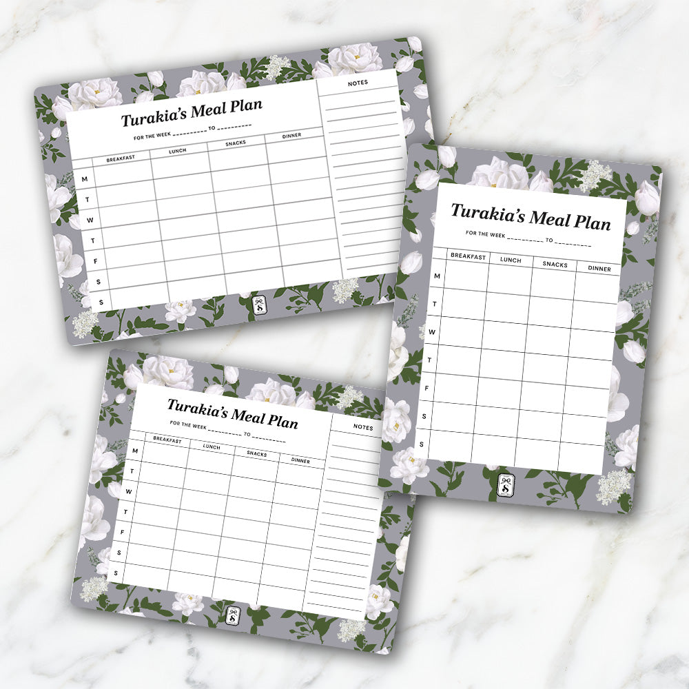 Peonies Meal Planner