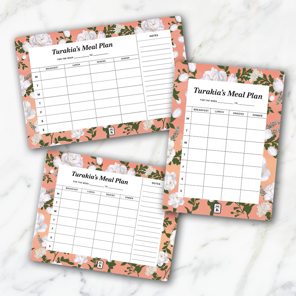 Peonies Meal Planner