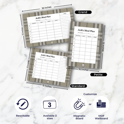 Plaid Meal Planner