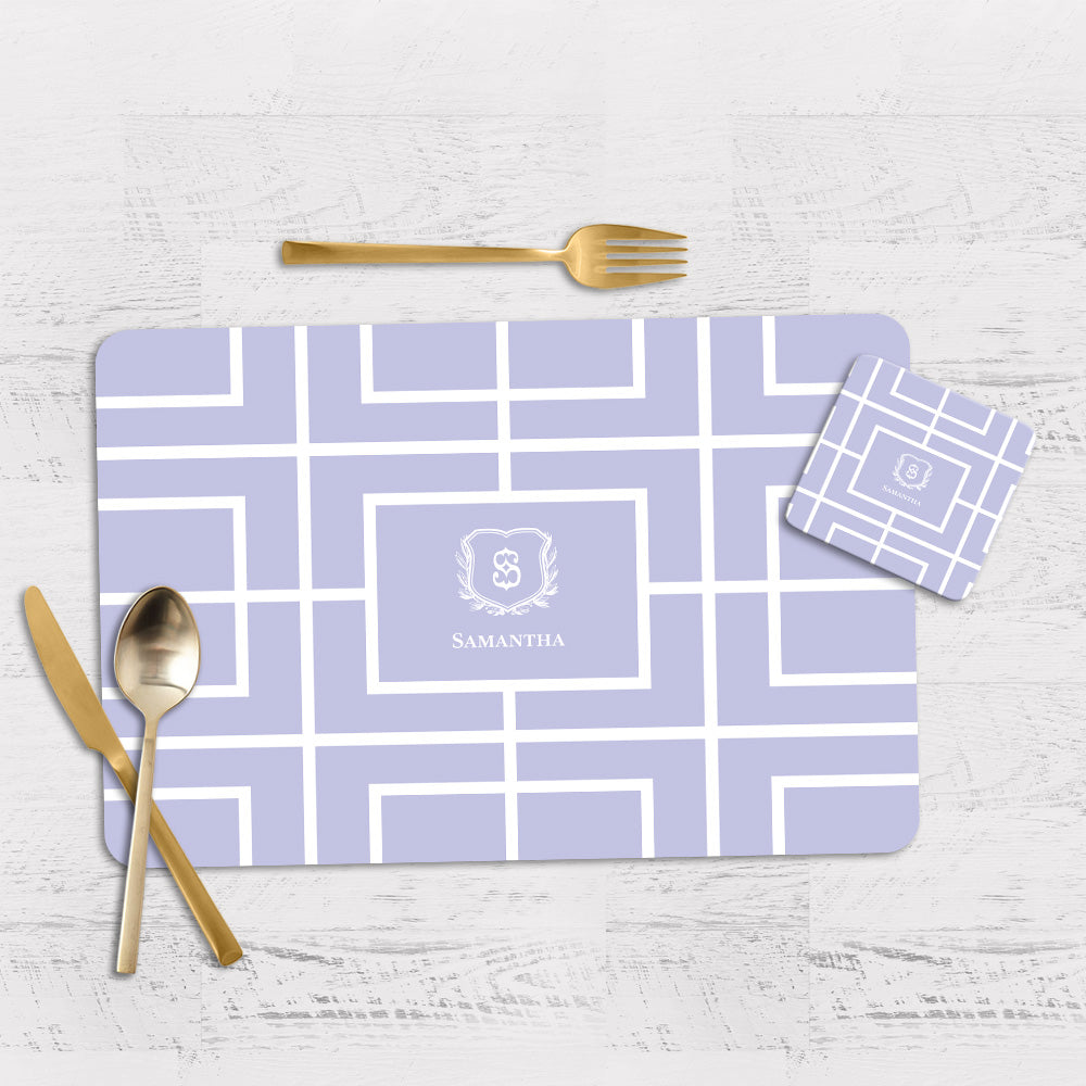 Nautical Grid Tableware Set