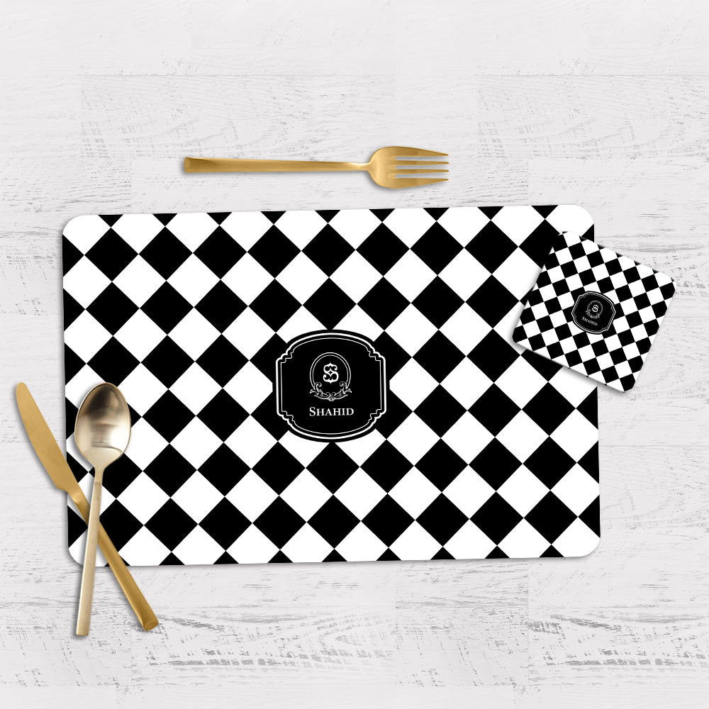 Checkered Tableware Set