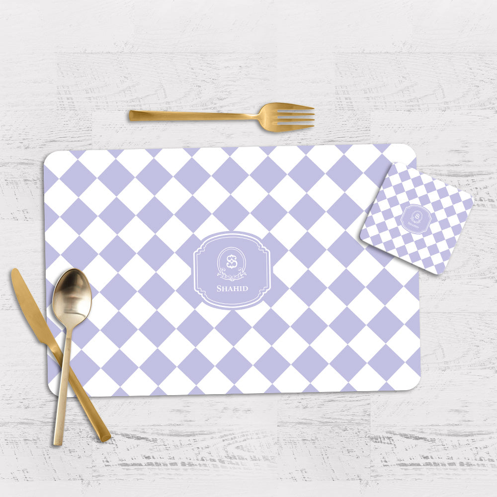 Checkered Tableware Set