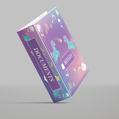 Unicorns & Rainbow Binder File