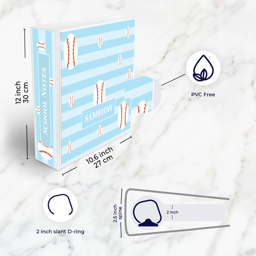 Base Ball Binder File (kids)