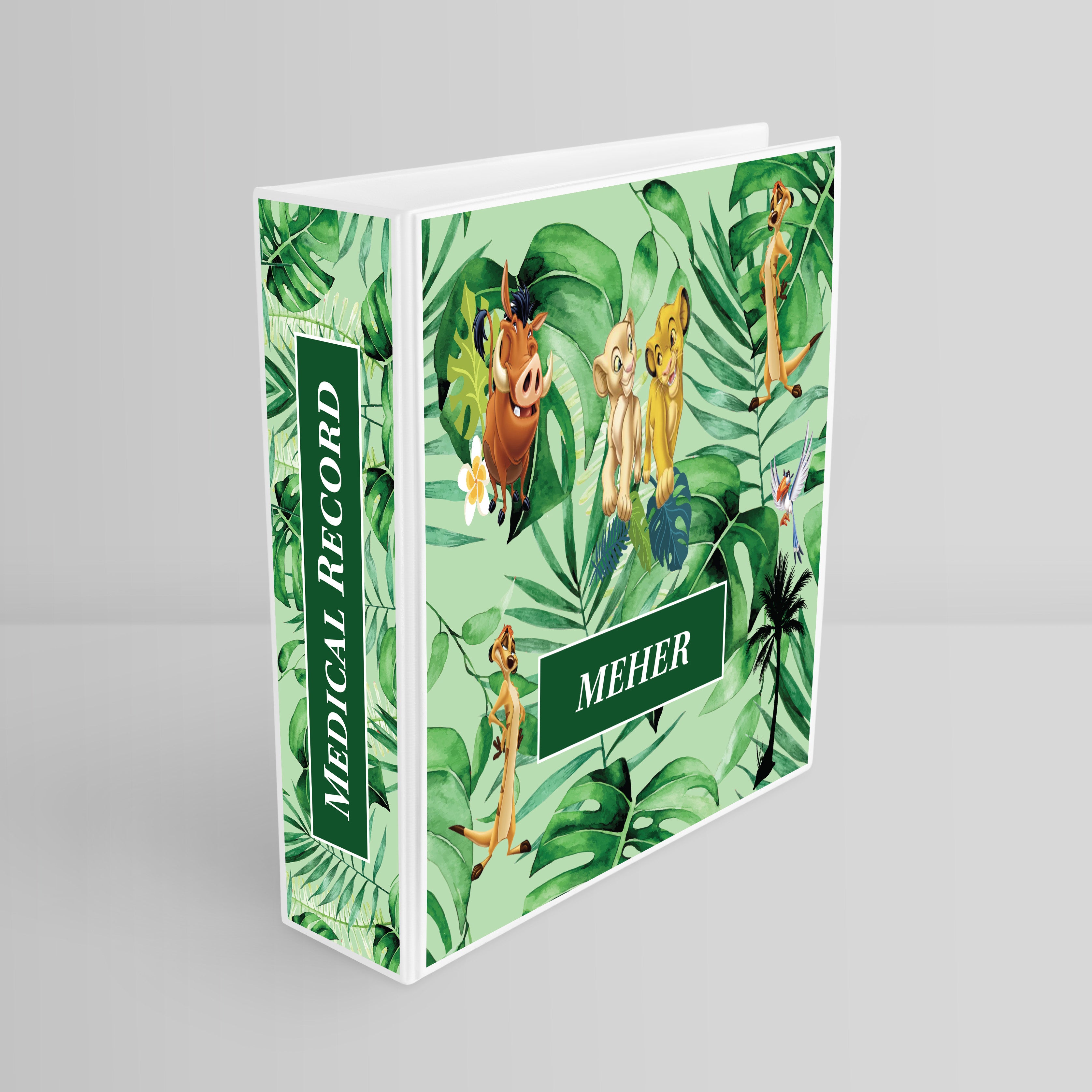Baby Jungle King Binder File (kids)