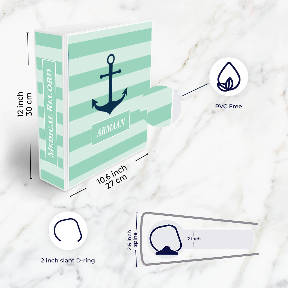 Nautical Anchor Binder File (kids)