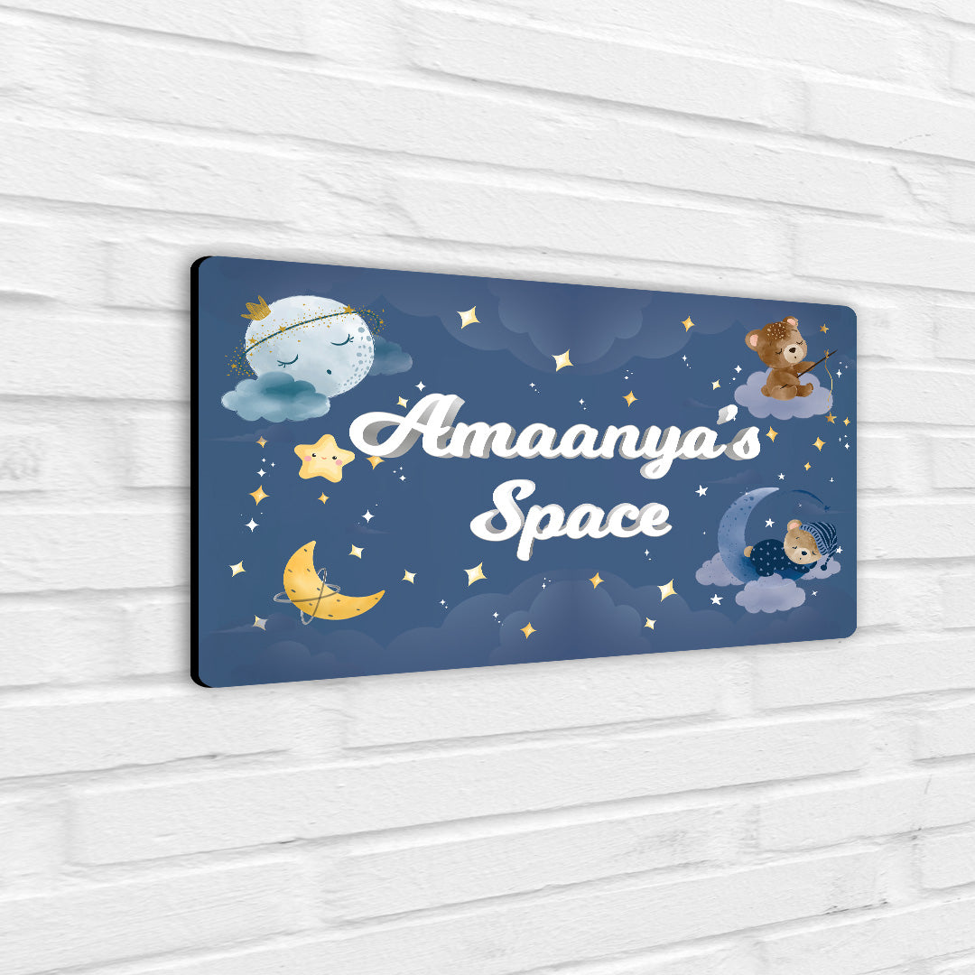 Moonlight Snuggles Name Plate (Standard) (kids)