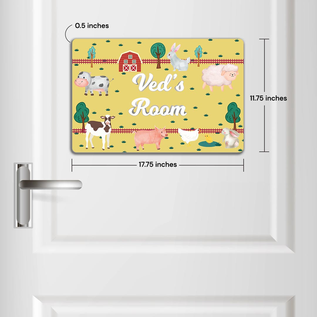 Farm Friends Name Plate (Standard) (kids)