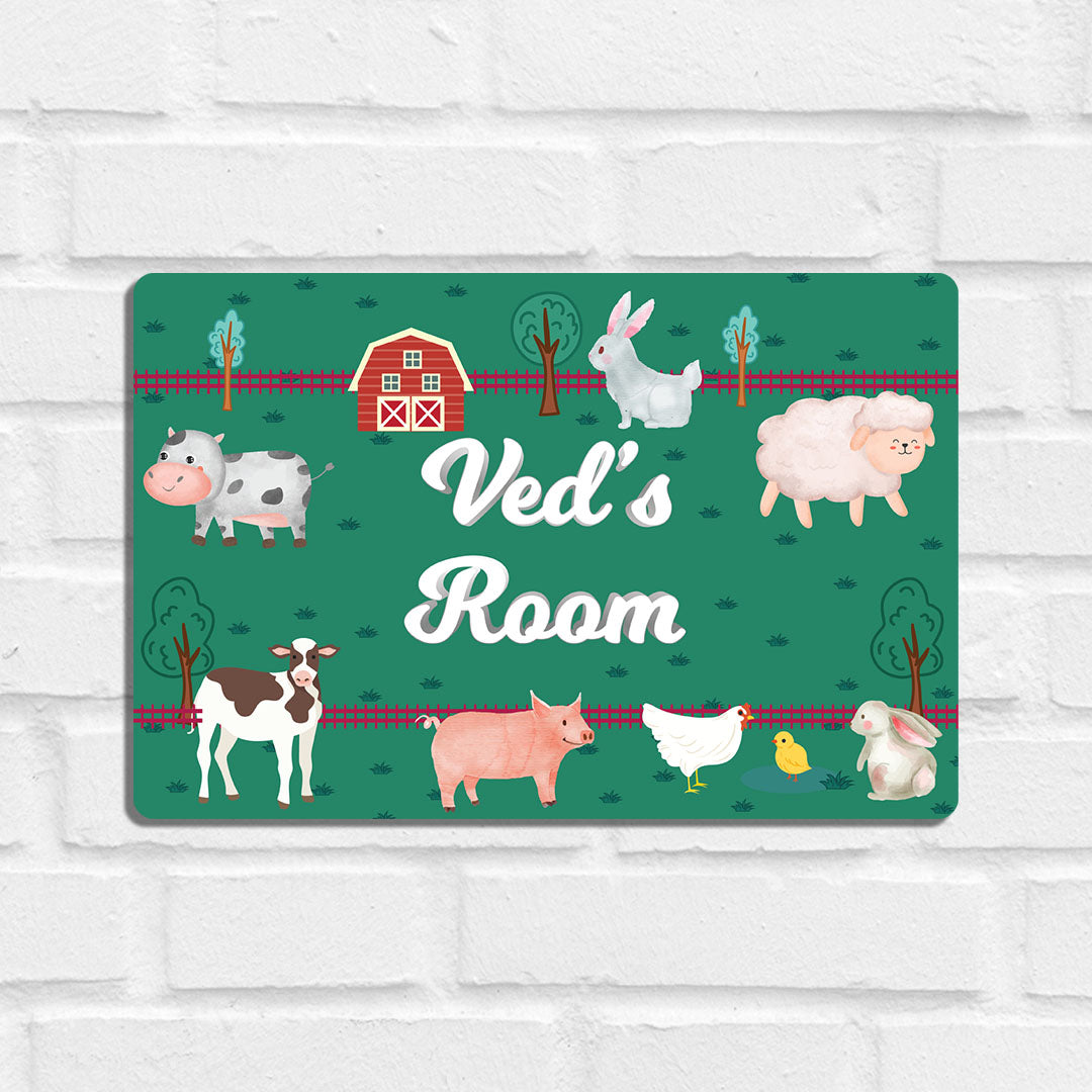 Farm Friends Name Plate (Standard) (kids)