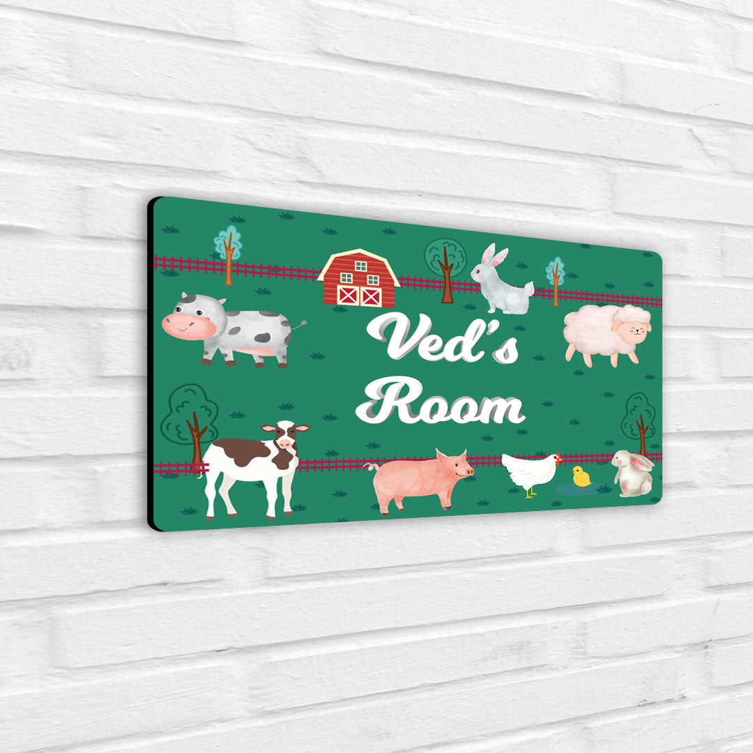 Farm Friends Name Plate (Standard) (kids)