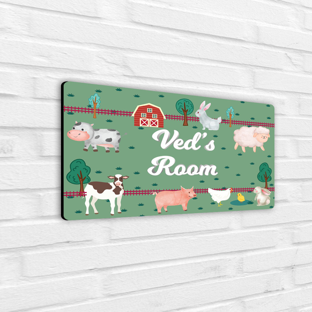 Farm Friends Name Plate (Standard) (kids)