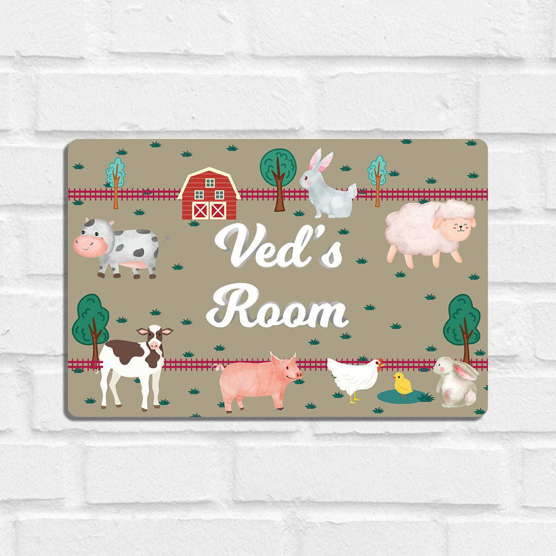 Farm Friends Name Plate (Standard) (kids)