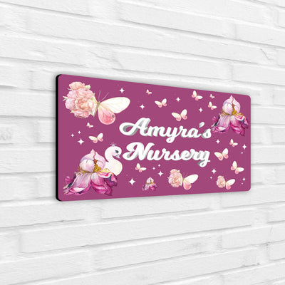 Butterfly Swan Blossom Name Plate (Standard)