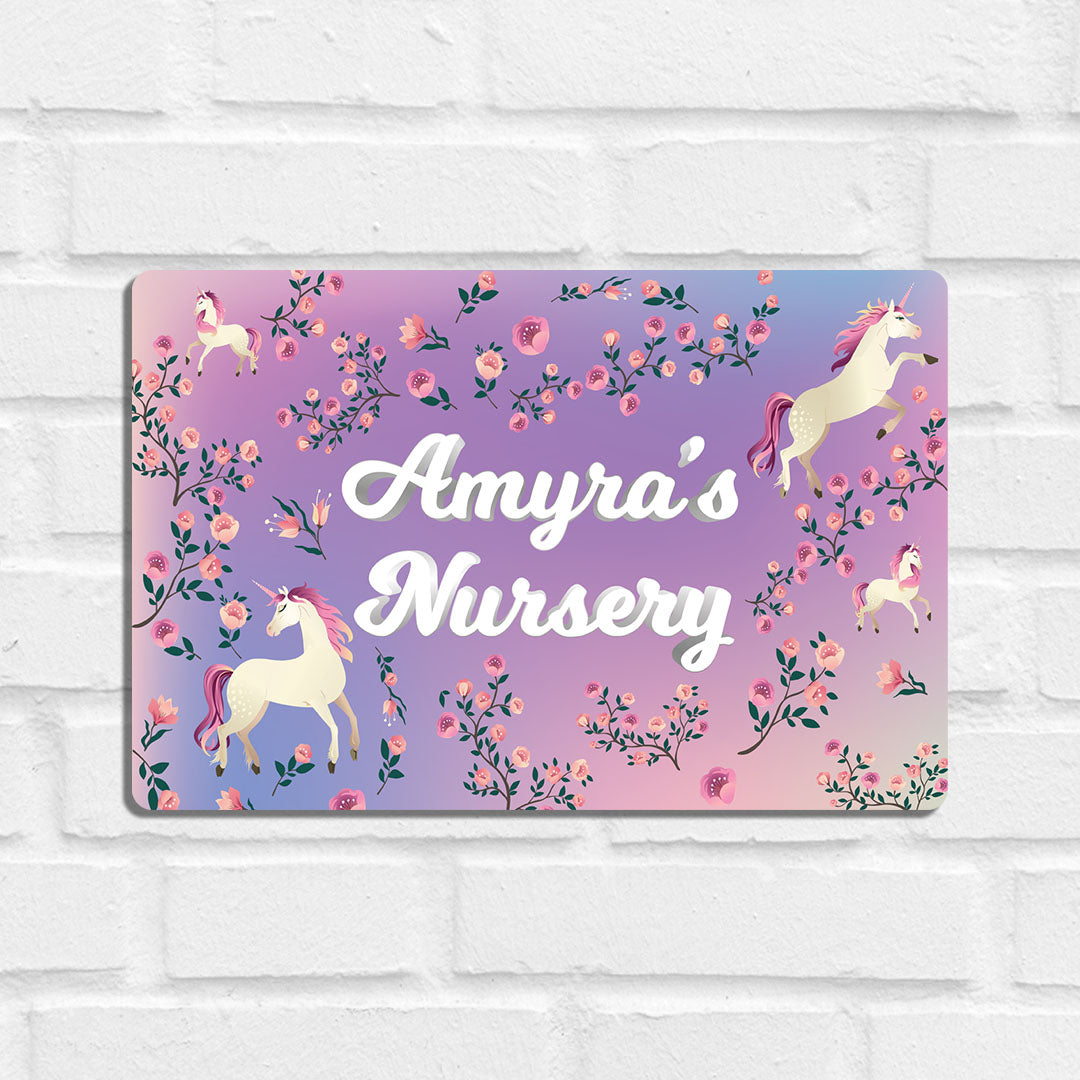 Unicorn Paradise Name Plate (Standard) (kids)