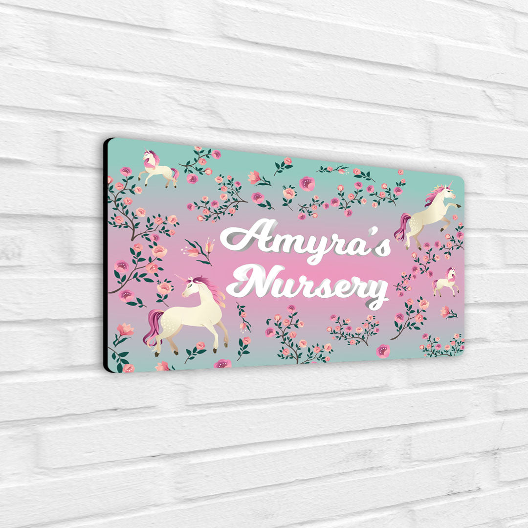 Unicorn Paradise Name Plate (Standard) (kids)