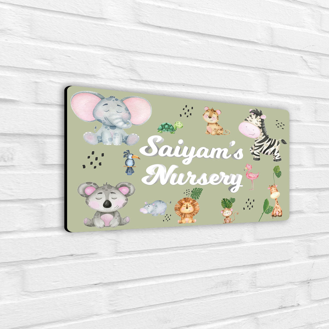 Jungle Friends Name Plate (Standard) (kids)