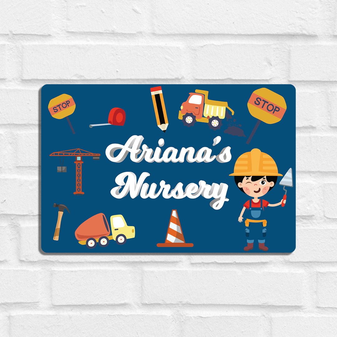 Little Builder Name Plate (Standard) (kids)