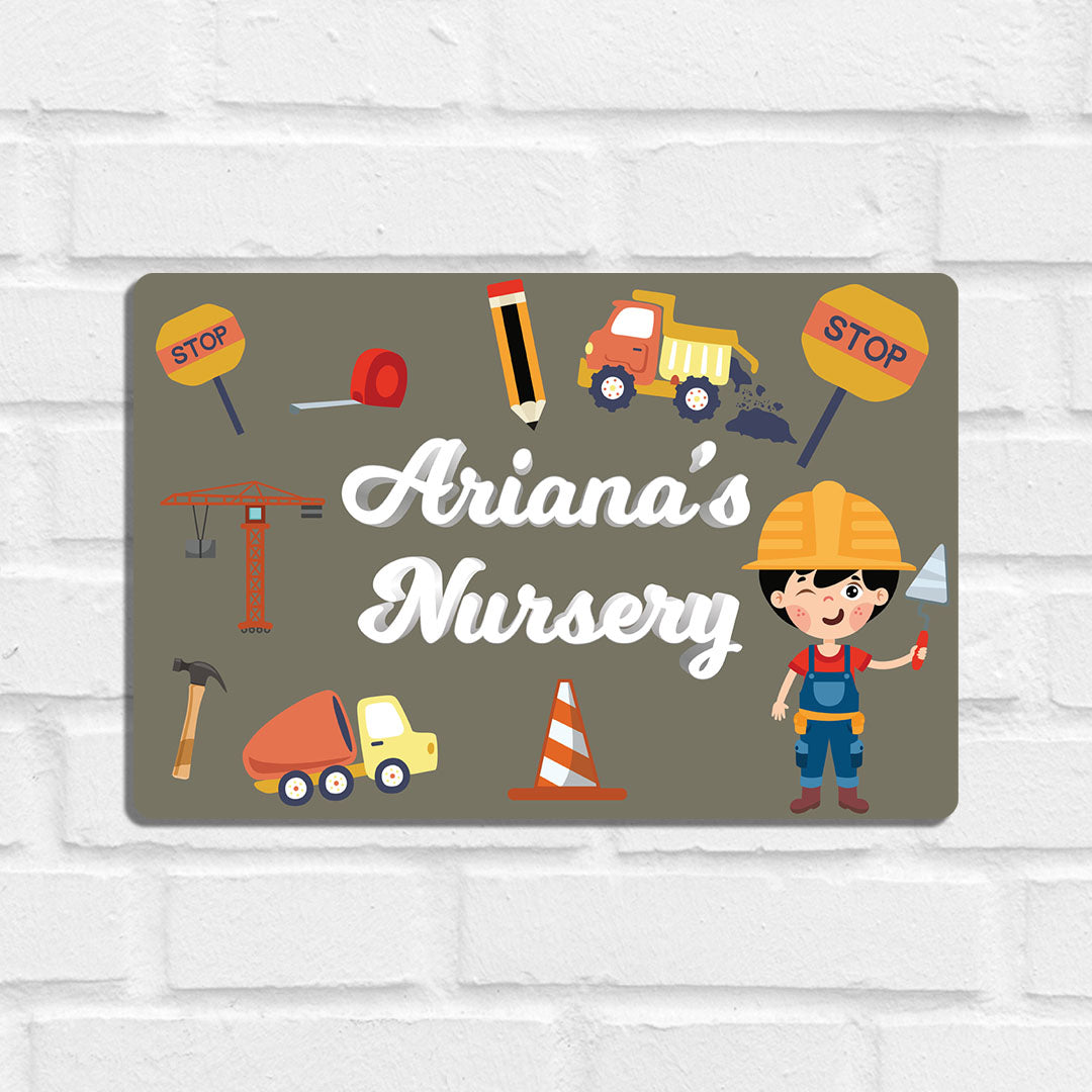 Little Builder Name Plate (Standard) (kids)