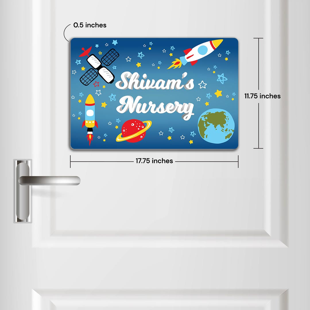 Space Satellites Name Plate (Standard) (kids)