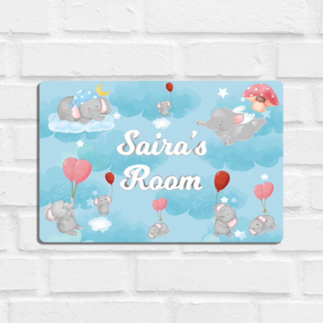 Red Balloon Ellie Name Plate (Standard) (kids)