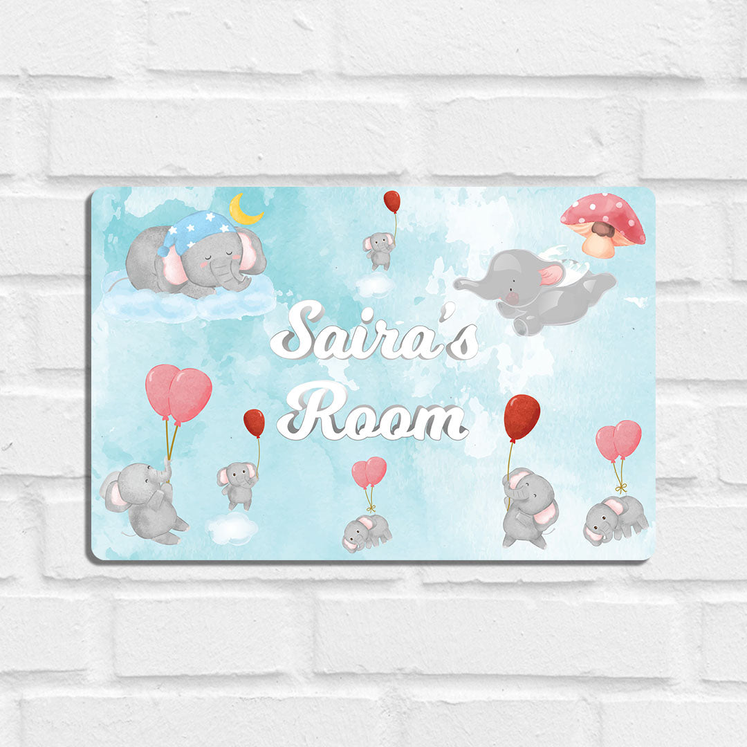 Red Balloon Ellie Name Plate (Standard) (kids)