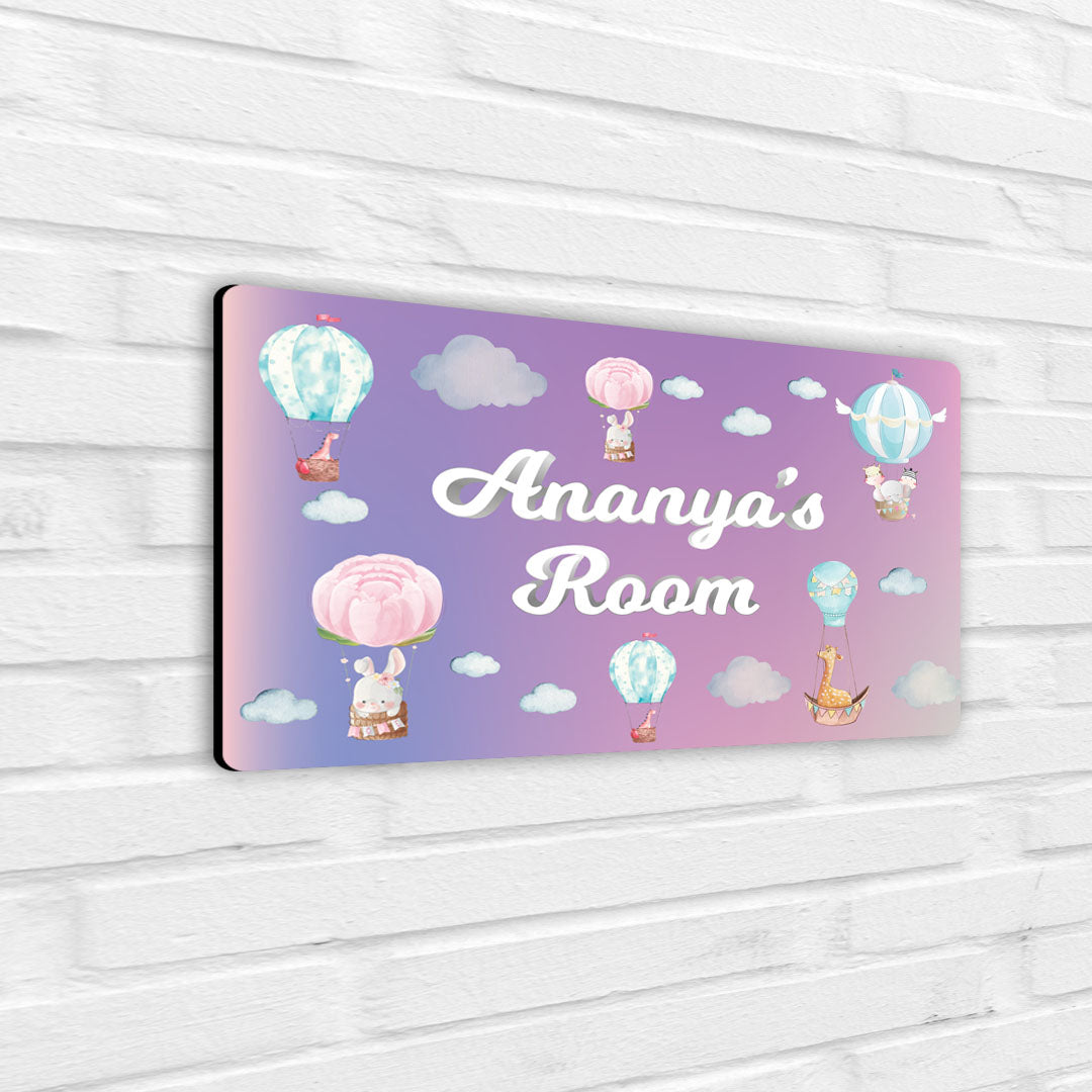 Happy Ballooners Name Plate (Standard) (kids)