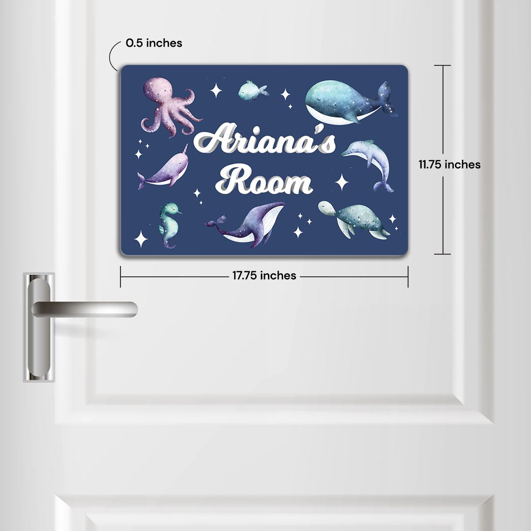 Midnight Ocean Name Plate (Standard) (kids)