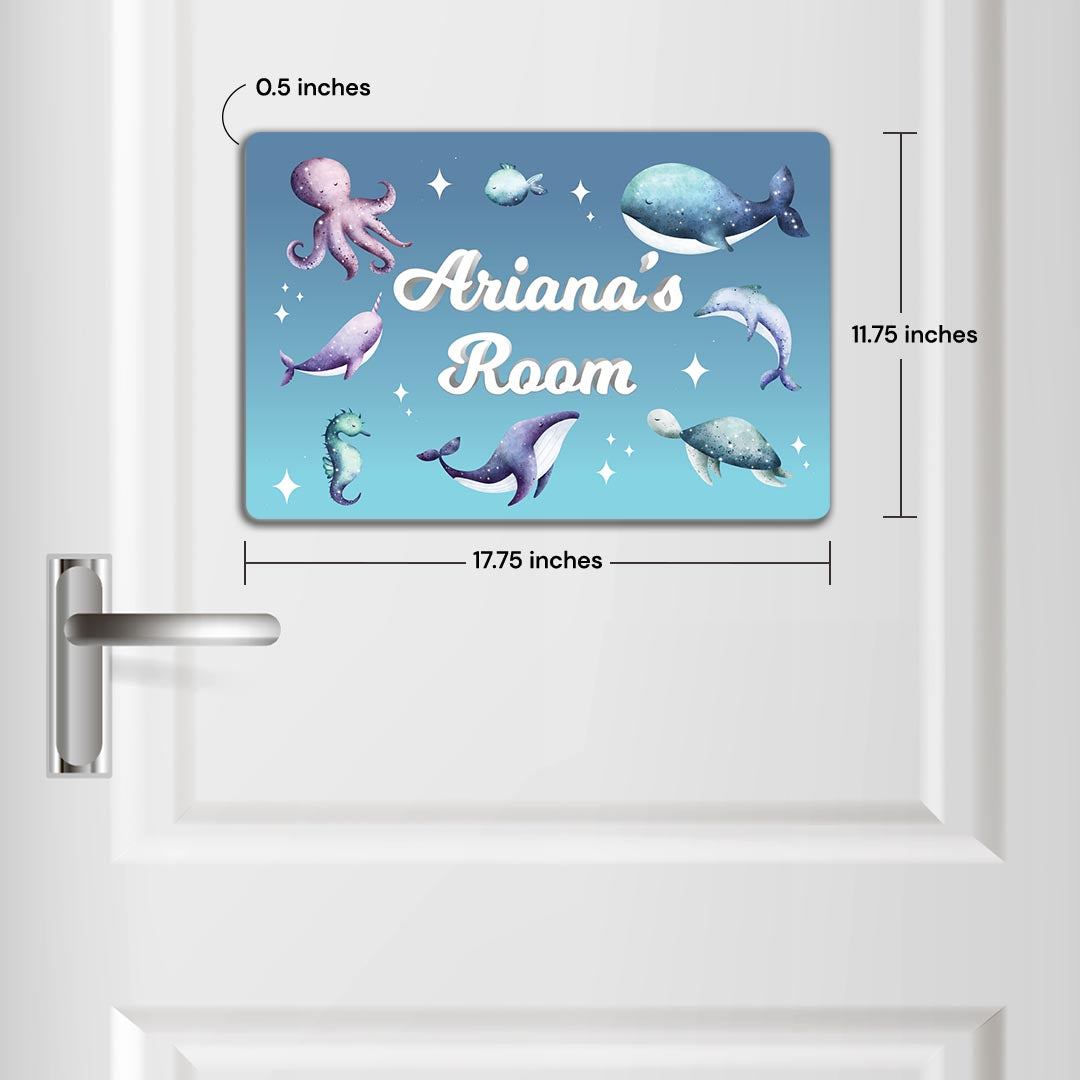 Midnight Ocean Name Plate (Standard) (kids)