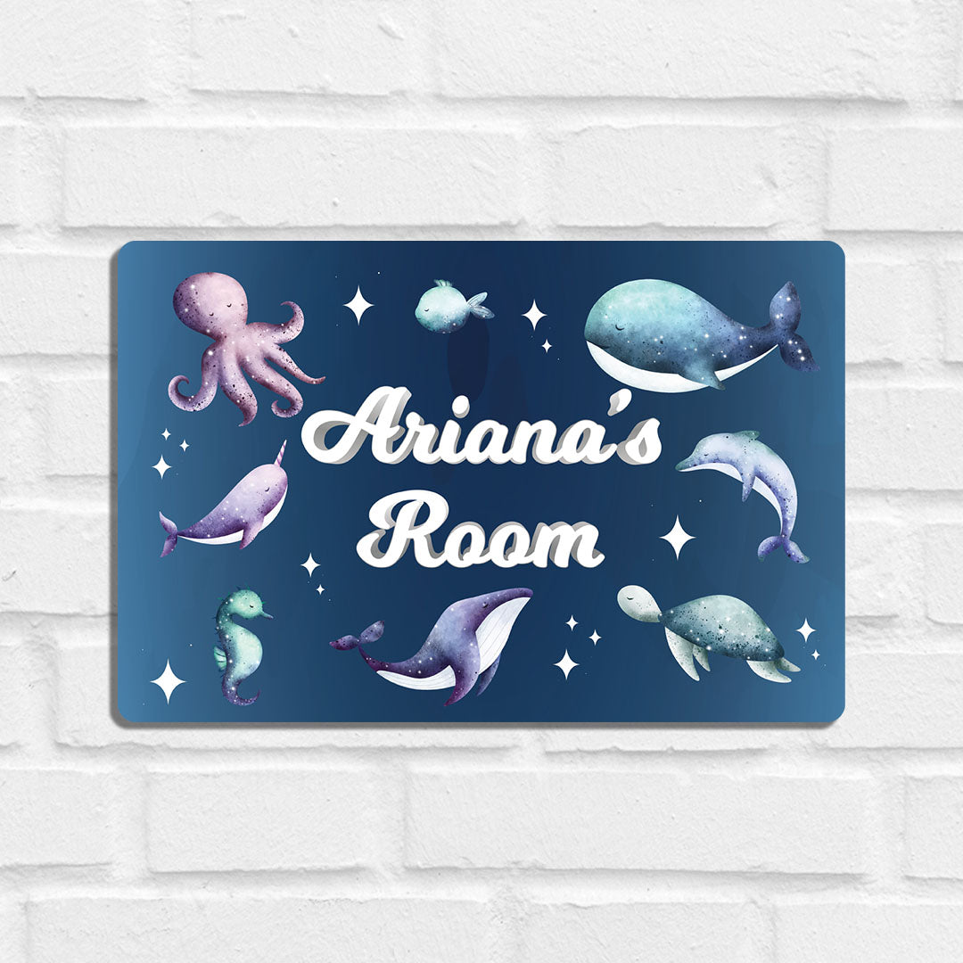 Midnight Ocean Name Plate (Standard) (kids)