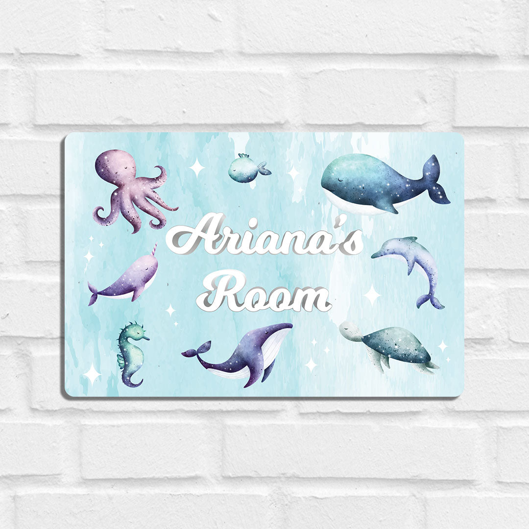 Midnight Ocean Name Plate (Standard) (kids)