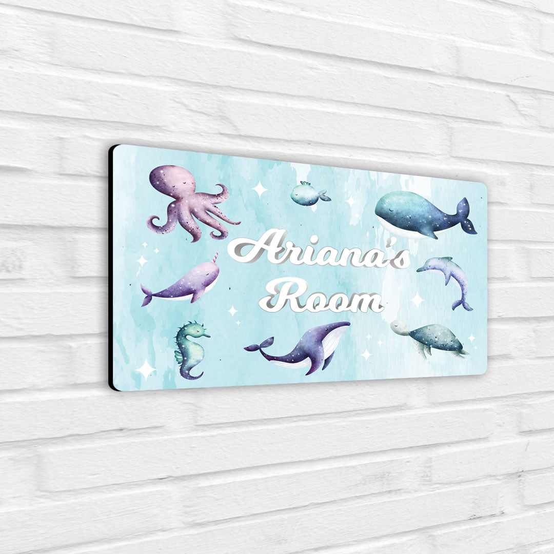 Midnight Ocean Name Plate (Standard) (kids)