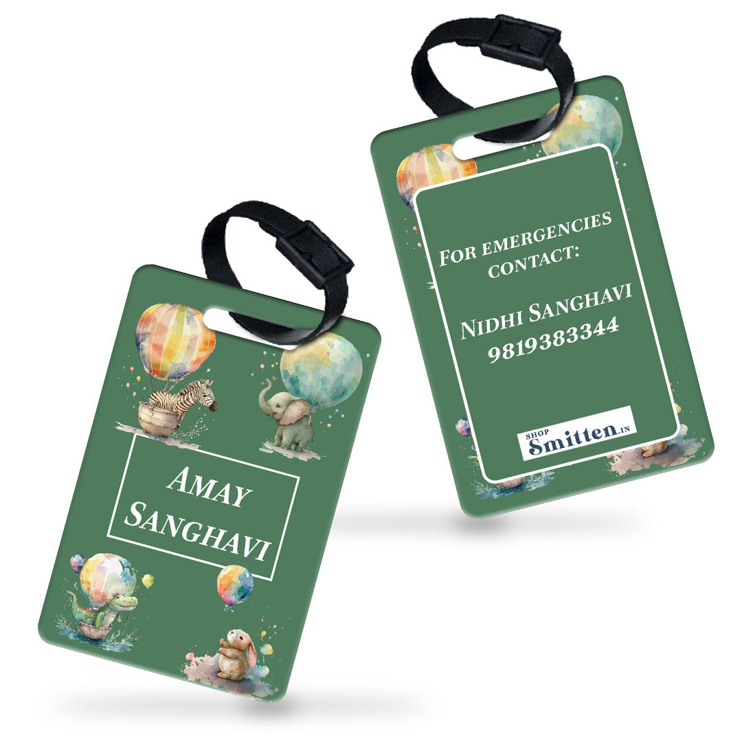 Balloon Safari Bag Tag (kids)