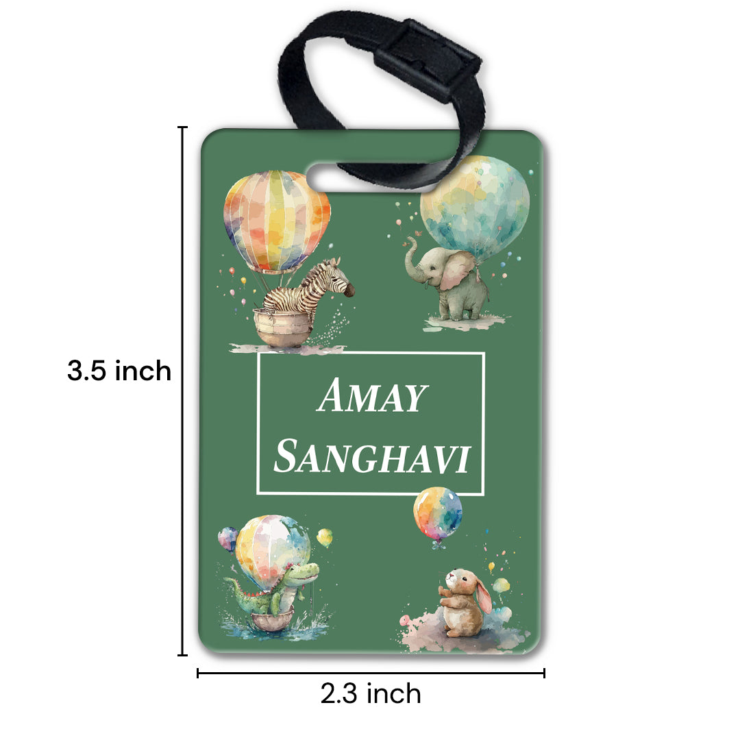 Balloon Safari Bag Tag (kids)