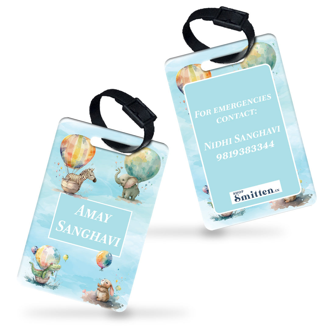 Balloon Safari Bag Tag (kids)