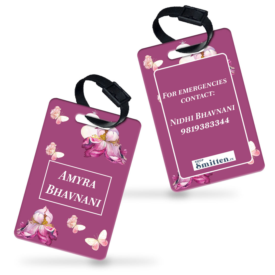 Butterfly Swan Blossom Bag Tag (kids)