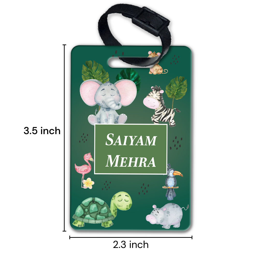 Jungle Friends Bag Tag (kids)