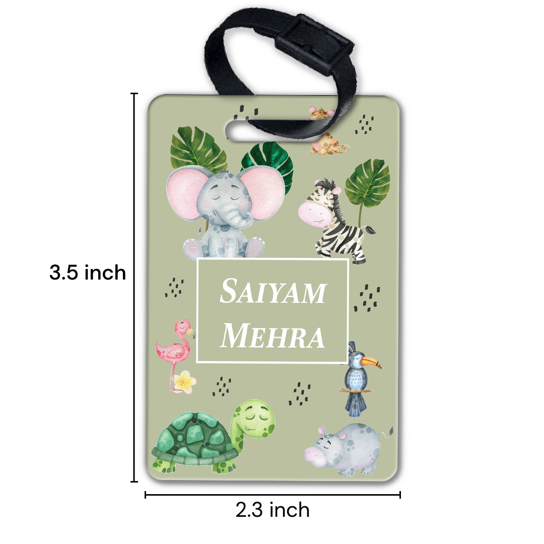 Jungle Friends Bag Tag (kids)