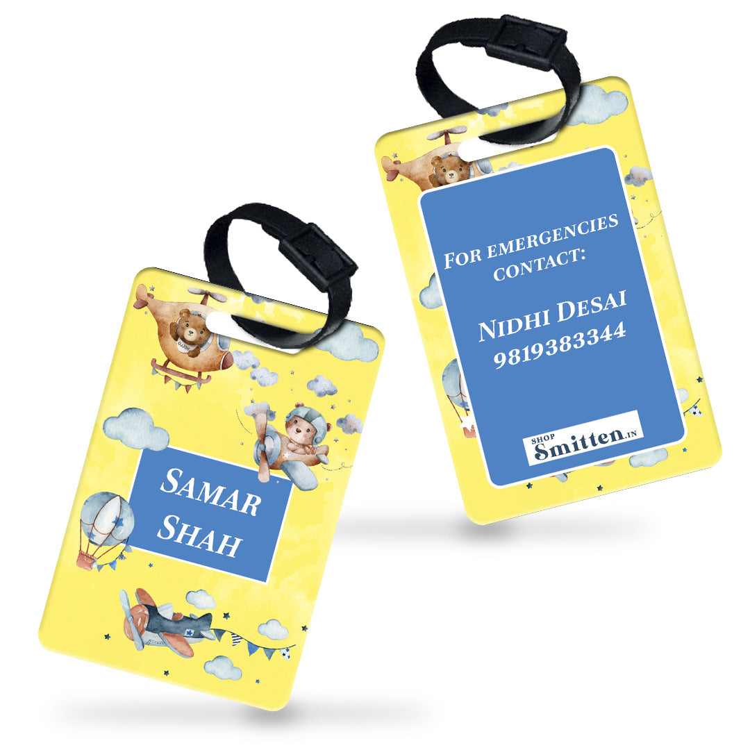 Teddy's Flight Bag Tag (kids)