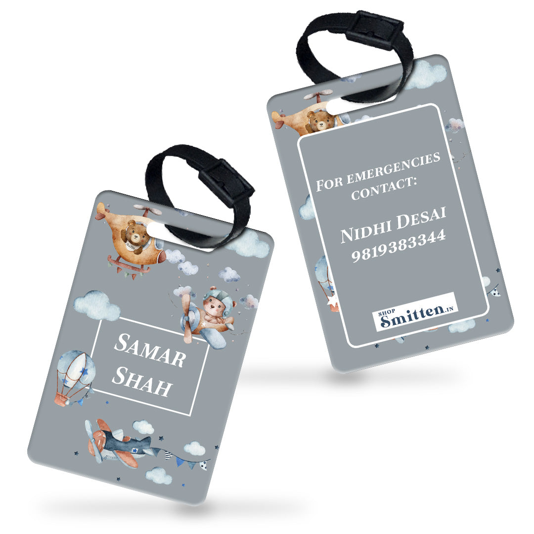 Teddy's Flight Bag Tag (kids)