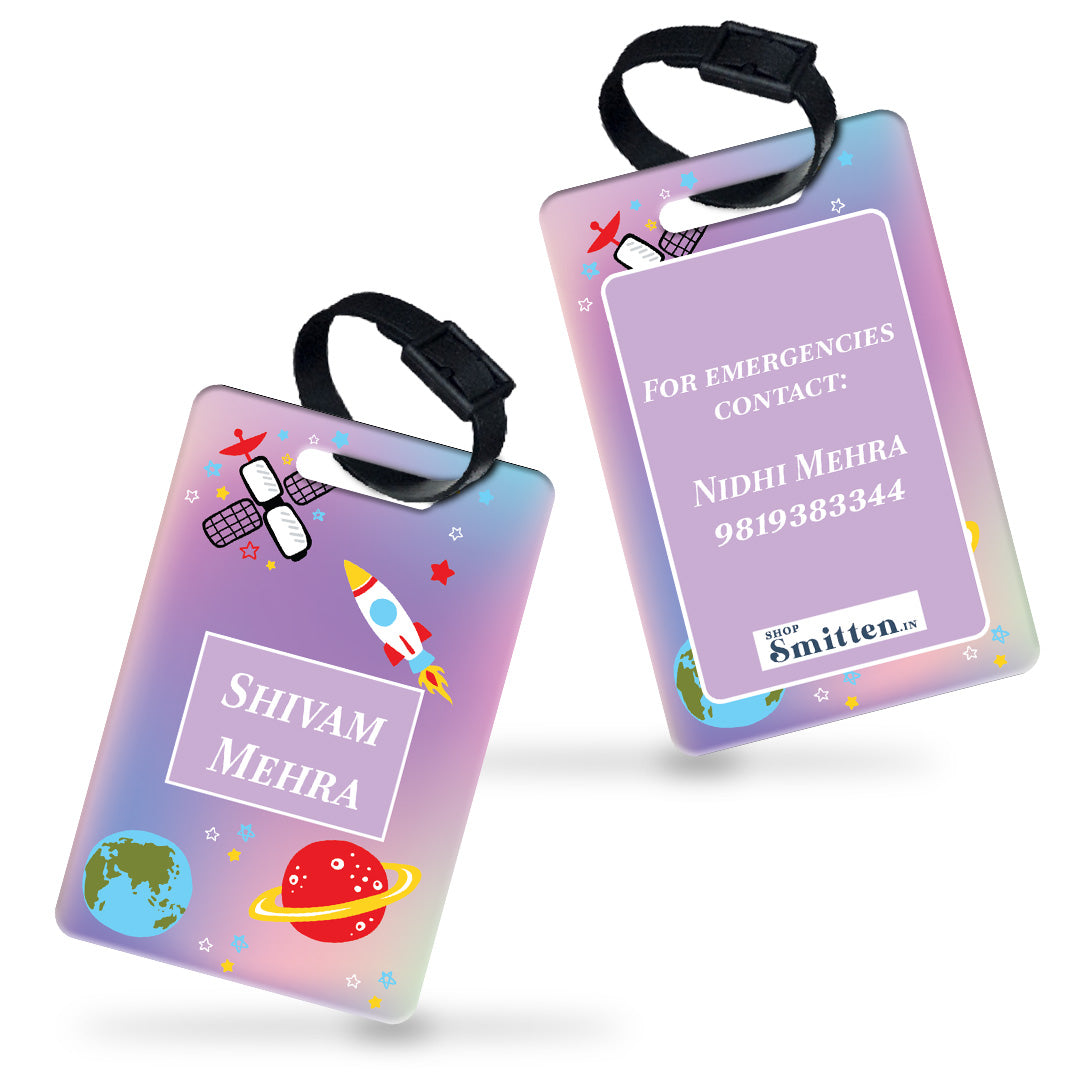 Space Satellites Bag Tag (kids)