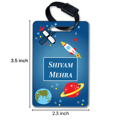 Space Satellites Bag Tag