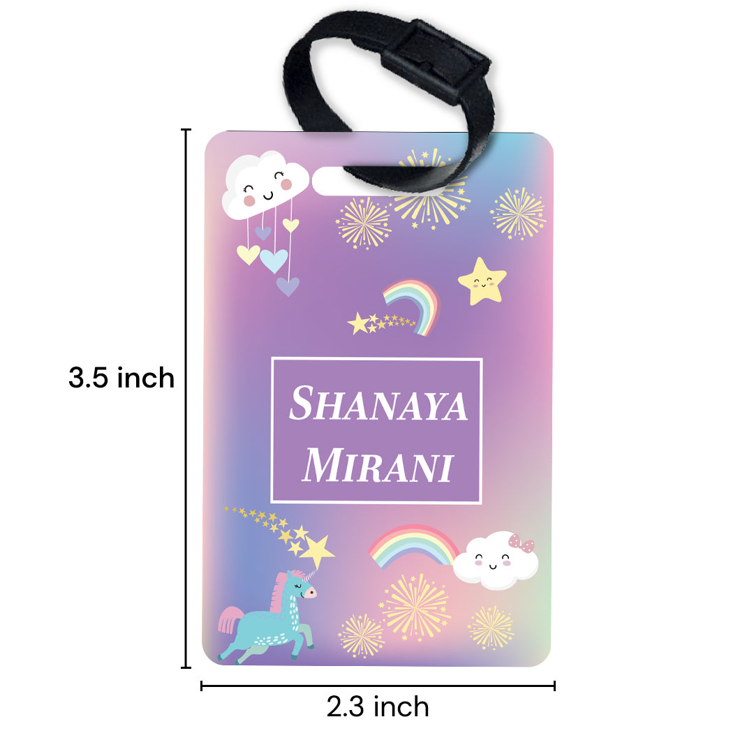 Unicorns & Rainbow Bag Tag (kids)