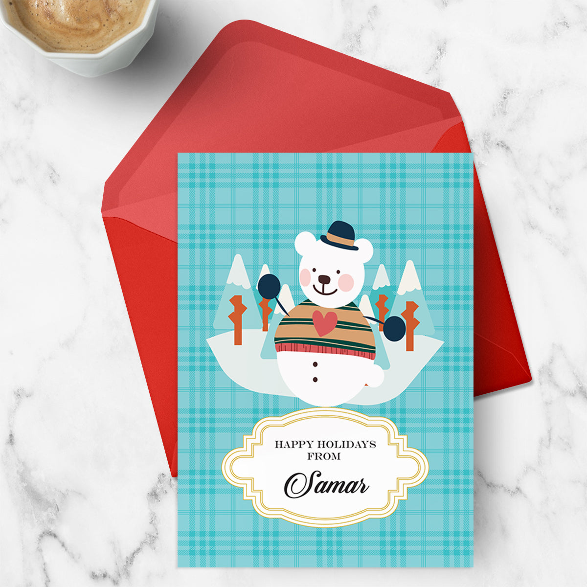 Mr. Snowy Greeting Christmas Card