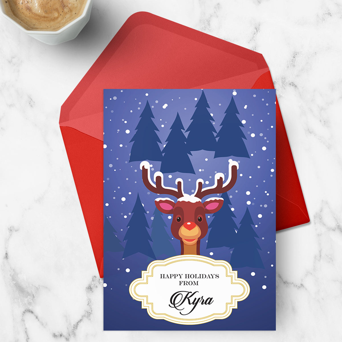 Rudolph The Red-Nosed Christmas Greeting Card