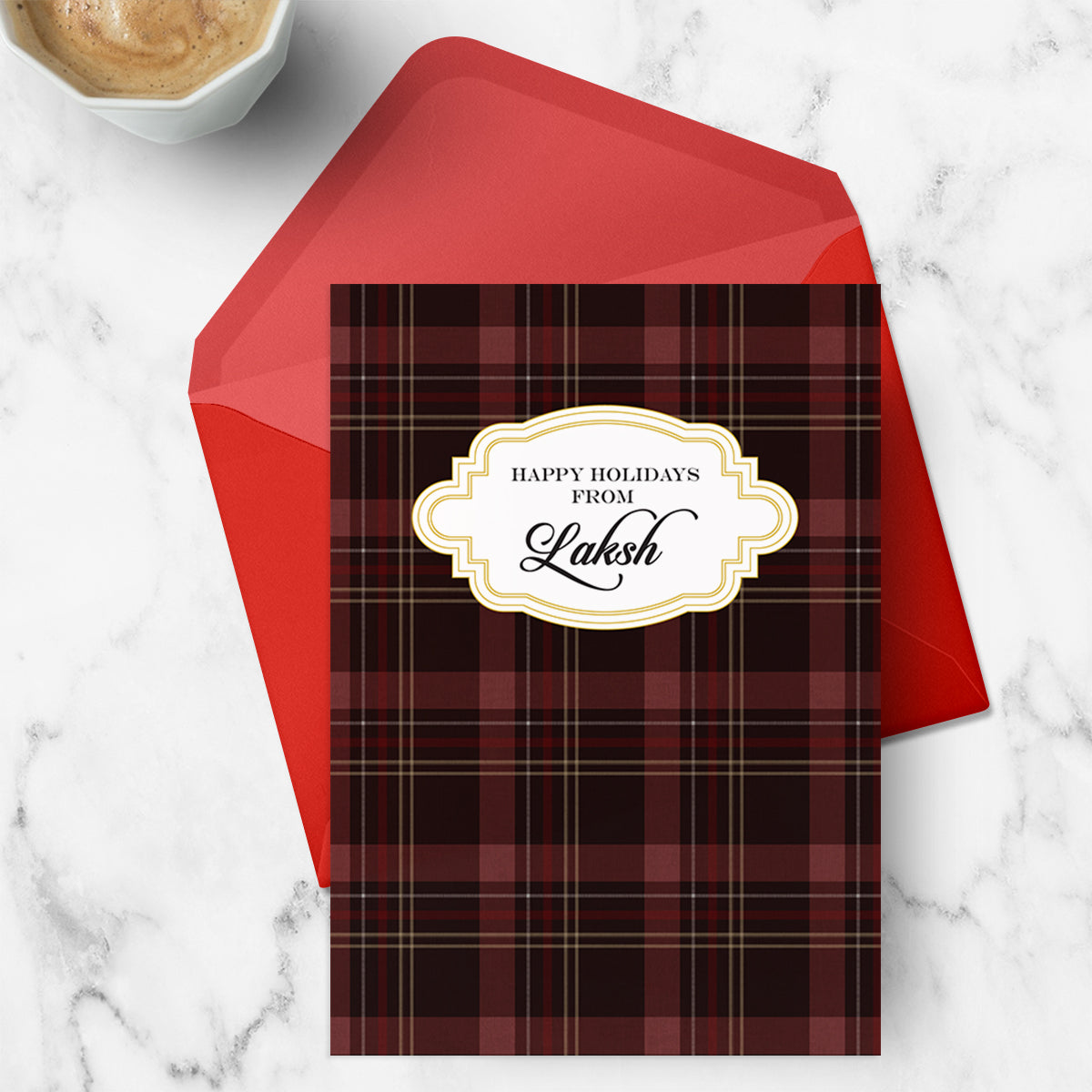 Tartan Christmas Greeting Card