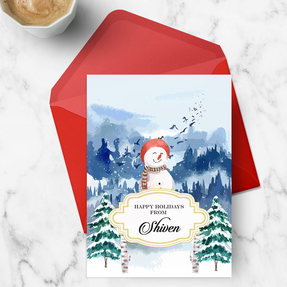 Snowman Land Christmas Greeting Card