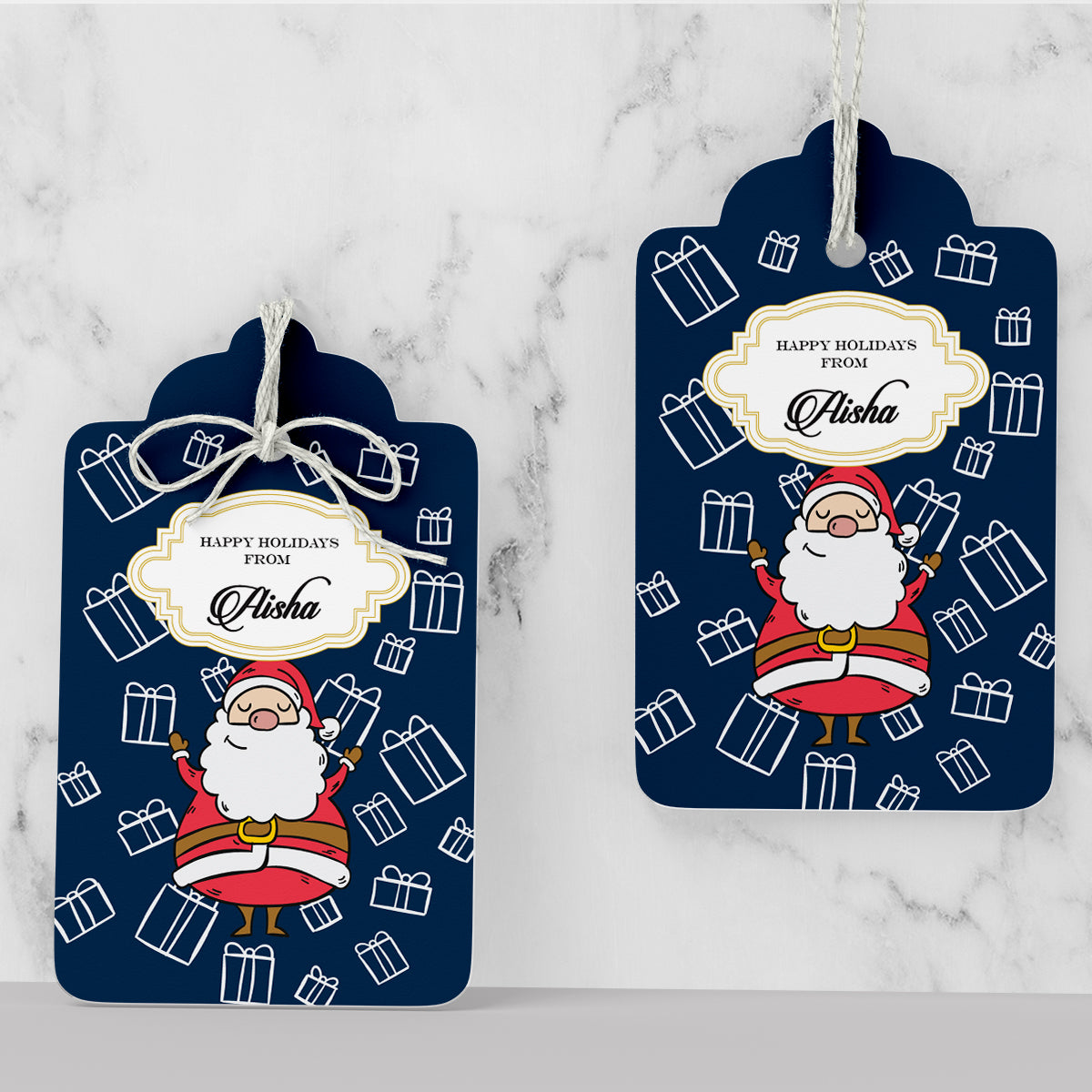 Santa's Sleigh Christmas Gift Tag