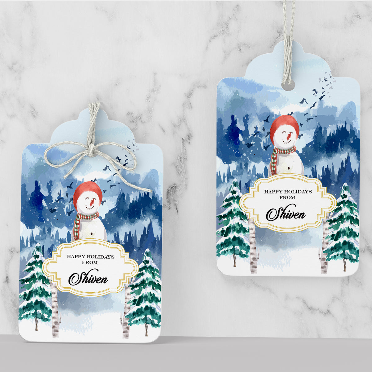 Snowman Land Christmas Gift Tag